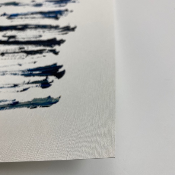 Abstract Acrylic Original Painting On Canvas Paper 9X12 Wall Art Blue Black - Picture 6 of 7